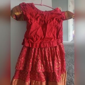 Toddler Girls silk skirt and blouse